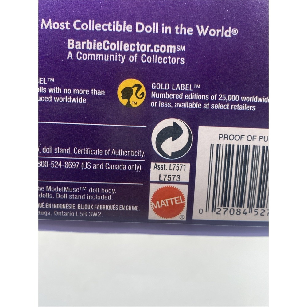 Mattel Birthstone Beauties Miss Amethyst February Barbie Collector Pink Label - Picture 10 of 13